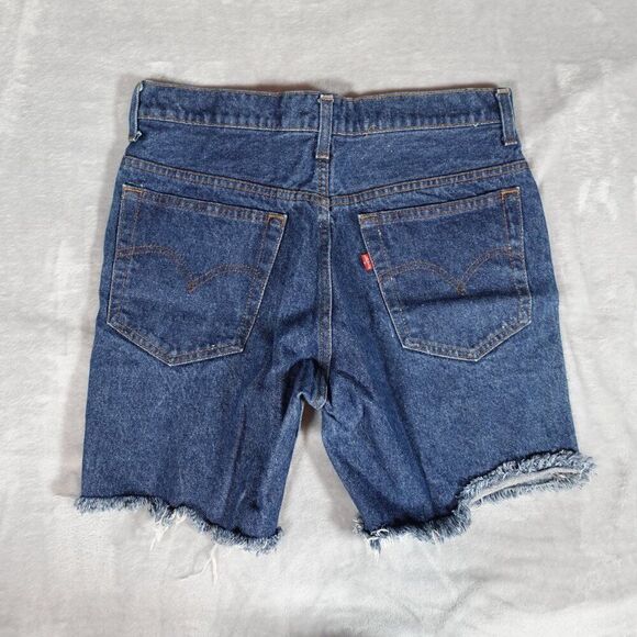 Vintage Levis Cut Off Denim Shorts Mens 32 (Estimated) 7” Altered Distressed 90s - Picture 5 of 11